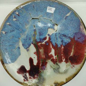 Nancy Pawel Pottery "16 Glazed Colorful Dish SAN ANTONIO ARTIST POTTER